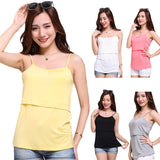 Cotton Clothes for Pregnant Women Maternity Sleeveless Nursing Tops Summer Tank Tees Breast Feeding Pregnancy Clothes