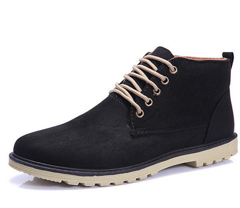 HEE GRAND Brand 2017 Fashion Men Winter Shoes Lace-up Ankle Boots,Warm Cotton Inside Men Footwear Street Motorcycle Boots XMX258