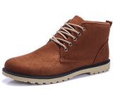 HEE GRAND Brand 2017 Fashion Men Winter Shoes Lace-up Ankle Boots,Warm Cotton Inside Men Footwear Street Motorcycle Boots XMX258