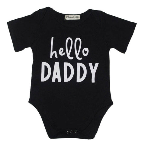 2017 Newborn Baby Romper Letter Prints O-neck Short Sleeve baby unisex Rompers Jumpsuit Casual Outdoor wear Outfit one size