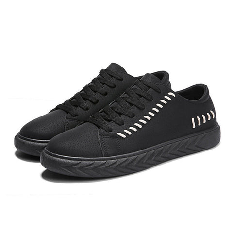 Tangnest Spring Autumn Comfortable Casual Shoes For Men Lace Up Breathable Men Flats Non-Slip Retro Leather Men Shoes XMR2765
