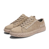 Tangnest Spring Autumn Comfortable Casual Shoes For Men Lace Up Breathable Men Flats Non-Slip Retro Leather Men Shoes XMR2765