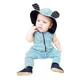 Newborn Infant Baby Boy Girl Ear Hooded Romper Jumpsuit Outfits Clothes