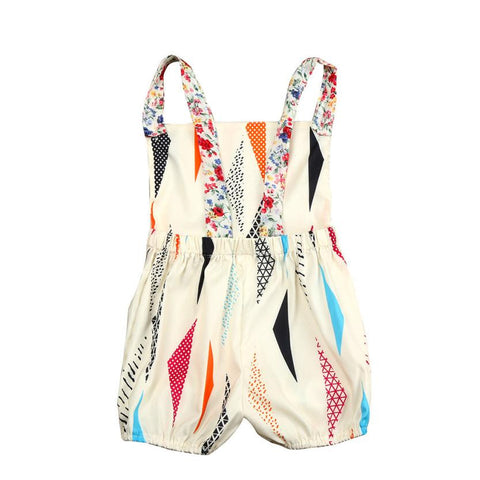 6-18 M Baby girls Romper summer 2017 Sleeveless printed Girl Baby Jumpsuit Print Clothes Outfit Sunsuit baby clothing Drop ship
