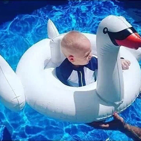 Premium White Swan Float Swimming Ring  for Child Inflatable Seat Boat Pool Giant Pool Float Beach Summer #W0