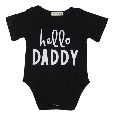 2017 Newborn Baby Romper Letter Prints O-neck Short Sleeve baby unisex Rompers Jumpsuit Casual Outdoor wear Outfit one size