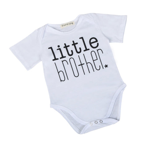 2017 newborn baby clothes Infant Baby Cool Boys Short Sleeve Letter Print O-Neck comfortable Cotton Jumpsuit Clothes