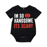 Black Baby Boy Romper for Halloween Cotton Newborn Clothes 0-24 Months Short Sleeve Toddler Jumpsuit Festival Costume Gift 2017