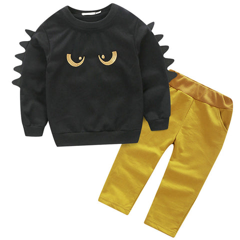 Kids Clothing Sets Long Sleeve T-Shirt + Pants 2017 Autumn Spring Children's Sports Suit Cartoon Printing Baby Boys Clothes