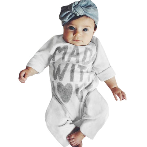 2017 New Fashion Baby Romper Clothing Body Suit Newborn Long Sleeve Kids Boys Girls Letter Rompers Baby Clothes Roupa Infantil