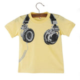 Boy Kids Cotton Tops Casual Print 3D Headphone baby Tees clothes Spring Summer O-Neck fashion Short Sleeve blouses Shirt for2-6Y