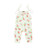 Baby Watermelon Harness Rompers Newborn Infant Baby Girl Boy Melon Printing Stripe Rompers Kids Jumpsuit Outfit Clothes