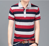 2018 Free Shipping Men's Shirt Men's Short-sleeved Striped Shirt Quality Style 19