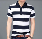 2018 Free Shipping Men's Shirt Men's Short-sleeved Striped Shirt Quality Style 19