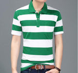 2018 Free Shipping Men's Shirt Men's Short-sleeved Striped Shirt Quality Style 19