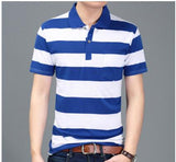 2018 Free Shipping Men's Shirt Men's Short-sleeved Striped Shirt Quality Style 19