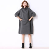 Spring Fashion Long Sleeve Clothes Dresses for Pregnant Women Pregnancy Bat Sleeves Loose Maternity Pullover Dress Clothing