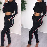 Fashion Women Tracksuit Casual Costumes Hooded Sweatshirt Pants Sets Casual Pullover Autumn Winter Women's Suits Two Piece Set