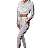 Fashion Women Tracksuit Casual Costumes Hooded Sweatshirt Pants Sets Casual Pullover Autumn Winter Women's Suits Two Piece Set