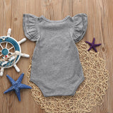 Newborn Infant Baby Girls Ruffles Sleeve Romper Playsuit Clothes Outfits Clothes