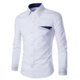 2018 Mens Premium Stylish Lapel Neck Comfy Tops Long Sleeve Button Down Casual Formal Slim Fit Dress Shirt