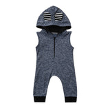 Newborn Infant Baby Boy Girl Ear Hooded Romper Jumpsuit Outfits Clothes