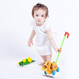 Funny Cute Hand Push Animal Toys Dog Shaped Cartoon Animal Cart Toys PUSH ABS TOY FOR Baby/Toddler/Child Walking