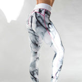 Women Sports Gym Yoga Workout Mid Waist Running Pants Fitness Elastic Leggings