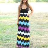 Womens Striped Long Boho Dress Lady Beach Summer Sundrss Maxi Dress Plus Size