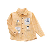 Toddler Kids Boys Long Sleeve Cartoon Pattern T-Shirt Tops Blouse Clothes Outfit