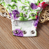 Newborn Infant Baby Girl Floral Short Sleeve Romper Jumpsuit Outfits Clothes