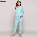 Pants Pullover Long Sleeve Top and Drawstring Solid Tracksuit