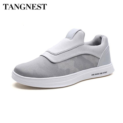 Tangnest NEW 2018 Men Camouflage Canvas Shoes Casual Breathable Summer Loafers Man Fashion Slip-on Sneakers Men Flats